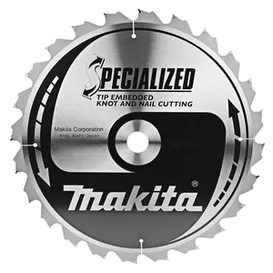 Makita B-42363 Circular Saw Blade, Specialized, T.C.T, 190x20mm, 24T