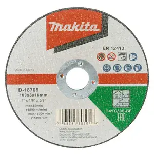 Makita D-18708 Cut-off Wheel 100 x 16 mm, C30S
