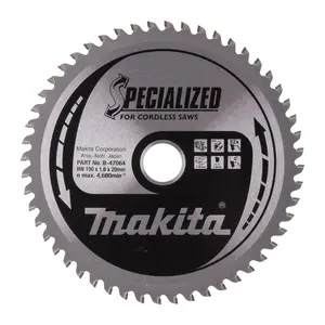 Makita B-47064 Circular Saw Blade, Specialized, T.C.T, 150x20mm, 52T