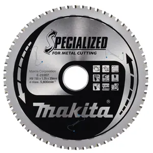 Makita E-23357 Circular Saw Blade, Specialized T.C.T, 185 x 30mm, 70T