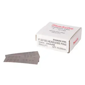 Makita F-32155 Stainless Pin Nail, 0,6 x 25 mm, 23 Ga, 10 000 pcs