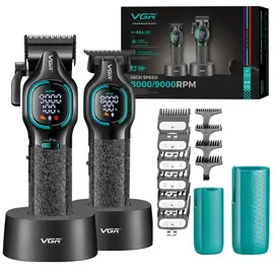 VGR V-886 S2 9000RPM Premium DLC-Coated Ceramic Blades Professional Hair Trimmers