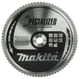 Makita B-33607 Circular Saw Blade, Specialized T.C.T, 355 x 30 mm, 80 T