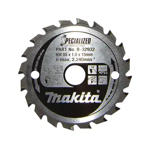 Makita B-32932 Circular Saw Blade, Specialized T.C.T, 85 x 15 mm, 20 T