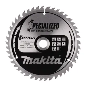 Makita E-11184 Efficut Circular Saw Blade, T.C.T, 190 x 20 mm, 45T