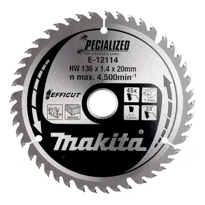 Makita E-12114 Circular Saw Blade, Efficut T.C.T, 136 x 20 mm, 45T