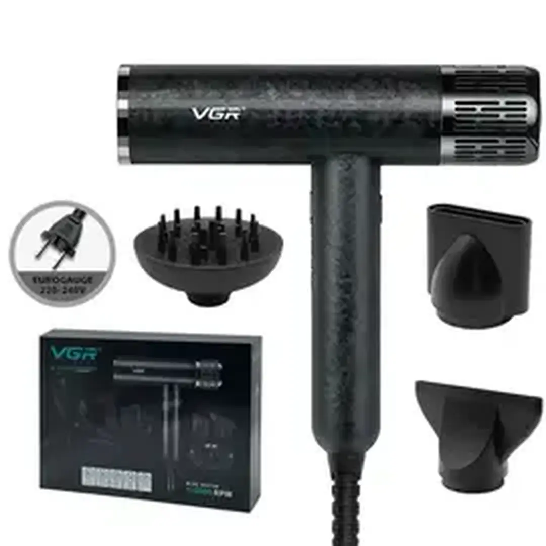 VGR V-640HD Professional Hair Dryer Barber Series 1600–1900W High-Speed BLDC Motor