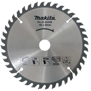 Makita D-03349 Circular saw blade, Standard T.C.T, 165 x 20 mm, 40 T