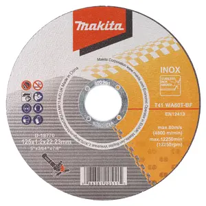 Makita D-18770-50 Cut-Off Wheel 125 x 1.2 x 22.23mm, 50 Pieces
