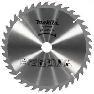 Makita D-77322 Circular Saw Blade, T.C.T. 260x30mm 40T