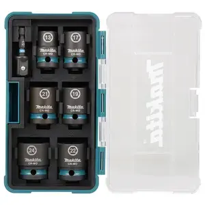 Makita E-16592 7 Piece Impact Black Impact Socket Set