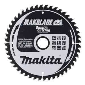 Makita B-32465 Circular Saw Blade, MakBlade Plus T.C.T. 216 x 30mm, 48T
