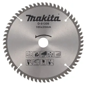 Makita D-81206 T.C.T. Multipurpose Circular Saw Blade 165mm x 20mm