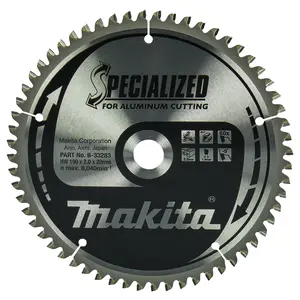 Makita B-33283 Circular saw blade, Specialized T.C.T, 190 x 20 mm, 60 T