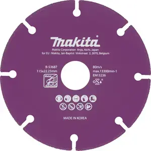 Makita B-53687 Diamond wheel 115 mm, Specialized, Dry