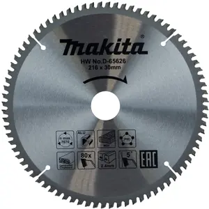 Makita D-65626 T.C.T. Circular Saw Blade 216 x 30 mm, 80 T