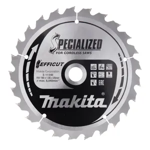 Makita E-11140 Circular Saw Blade, Efficut T.C.T, 190 x 20 mm, 25T