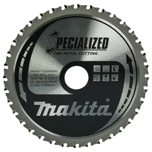 Makita B-33417 Circular Saw Blade, Specialized T.C.T, 185 x 30mm, 36T