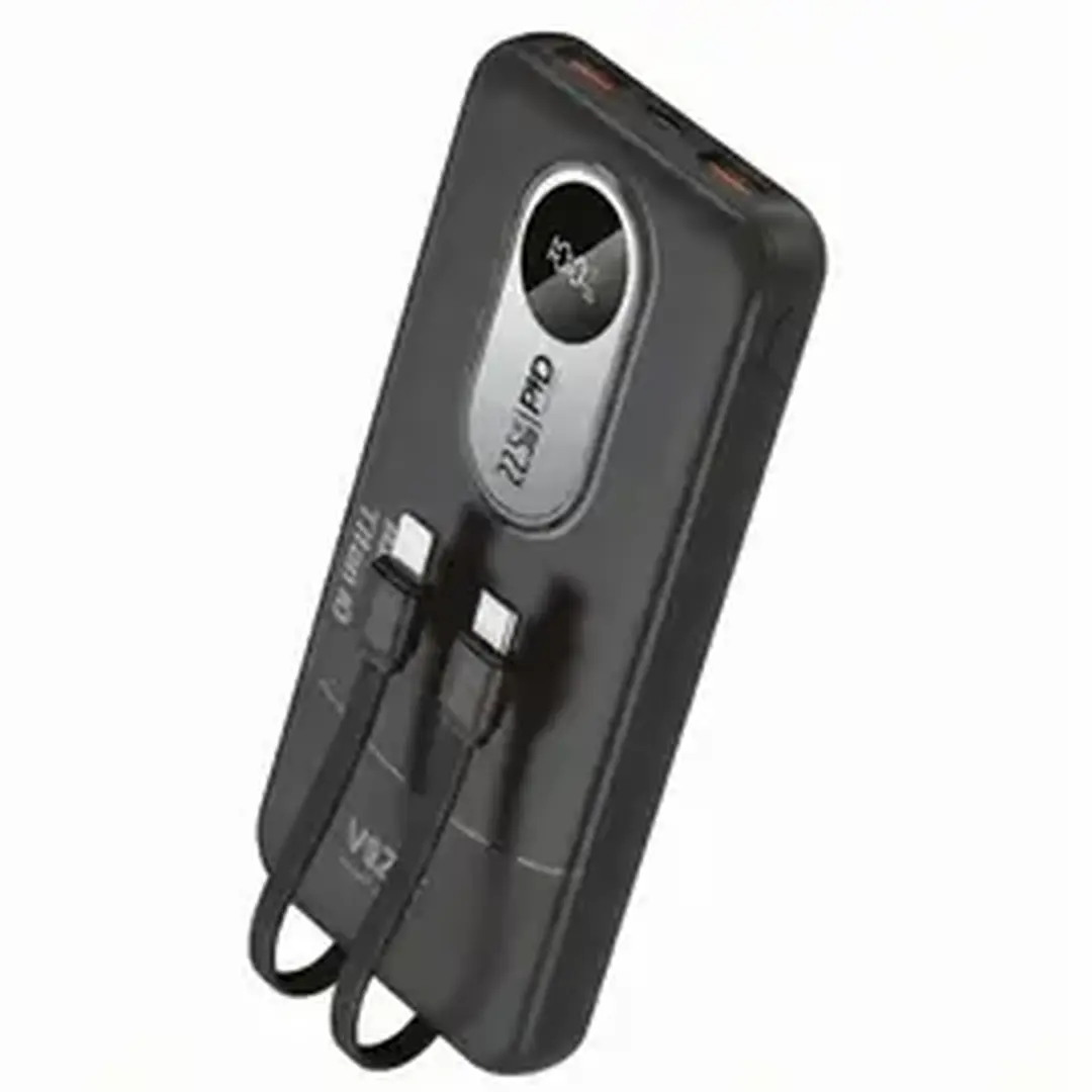 Vizo Titan 10 VPB-T10 10000mAh 22.5W Fast Charging Power Bank with Built-In Cables