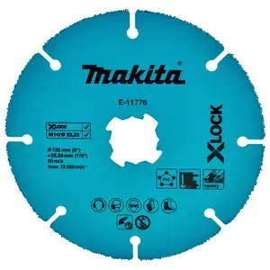 Makita E-11776 Tungsten Carbide Grit Blade 125 mm, X-LOCK