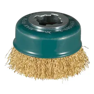 Makita D-73433 Cup Brush, Crimped Wire, 75 mm, X-LOCK