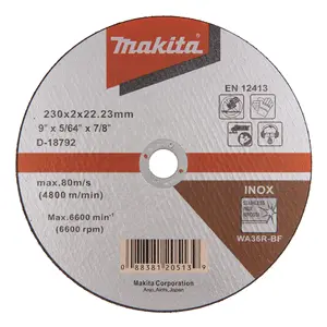 Makita D-18792 Cut off wheel, 230 x 2 x 22,23 mm, WA36