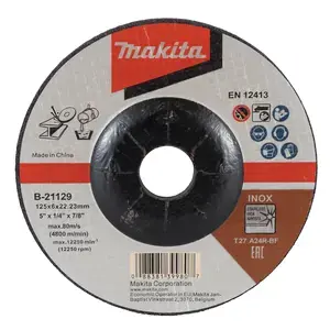 Makita B-21129 Grinding wheel 125 x 6 mm, A24R