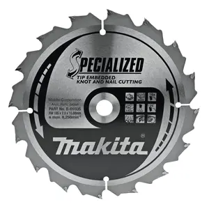 Makita B-09335 Circular saw blade, Specialized T.C.T, 185 x 15,88 mm, 16 T