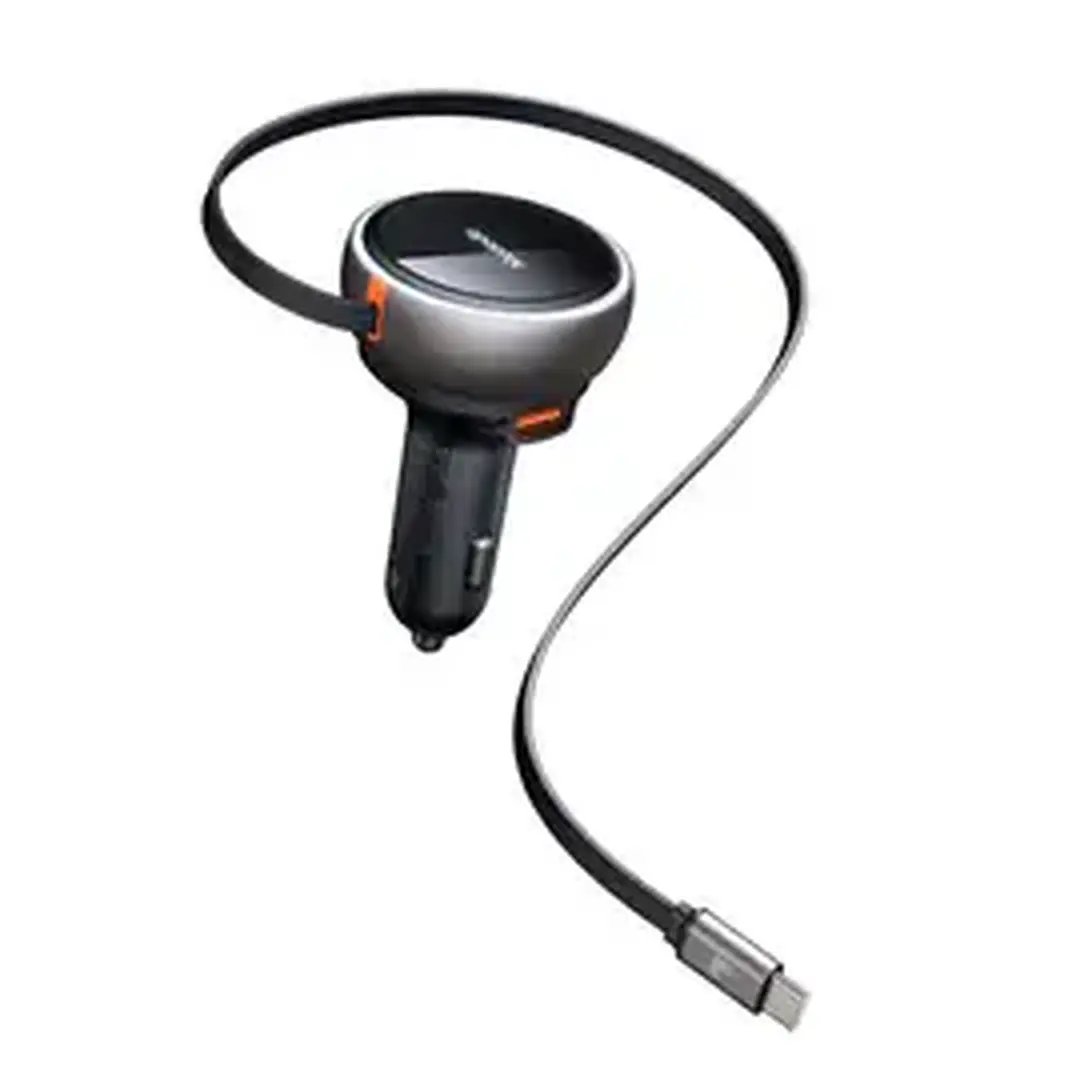 Mcdodo CC-485 FreeGo 80W Car Charger with Built-in Retractable Cable