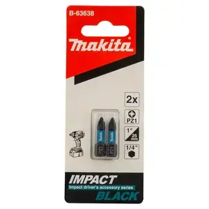 Makita B-63638 Screw bit Impact Black, PZ1, 25 mm, 2 pcs