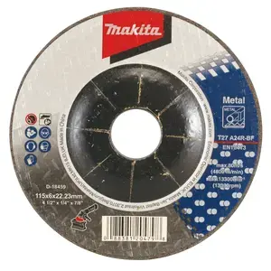 Makita D-18459 Grinding wheel 115 x 6 mm, A24R, Metal