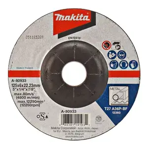 Makita A-80933 Grinding wheel 125 x 6 mm, A36P, Metal