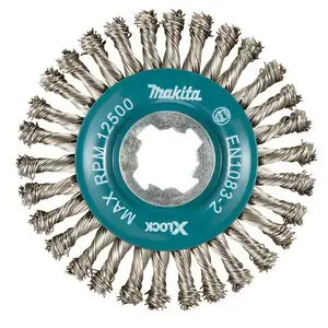 Makita D-73368 Wire Wheel Brush, Knotted Wire (Stringer), 115 mm, X-LOCK