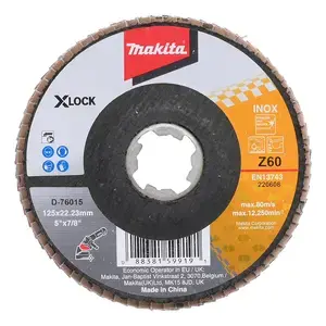 Makita D-76015 Flap Disc for X-Lock Grinder, 125mm, Grit Z60