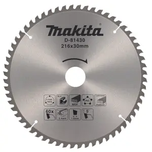 Makita D-81430 T.C.T. Multipurpose Circular Saw Blade 216x30mm