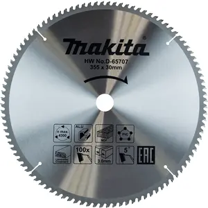 Makita D-65707 Circular Saw Blade, Multi-Purpose T.C.T. 355 x 30 mm, 80 T